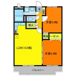 御所ノ瀬マンションの物件間取画像